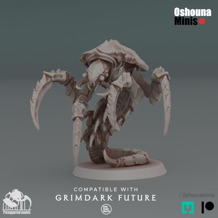 Ravenous Shrimps (1-6) - Deep Hive - Oshounaminis - Tabletop wargaming miniature for Grimdark | OPR | Sci-fi | Alien Bug Proxy