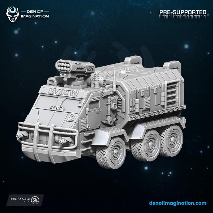 Space Dwarfs - Miniature - Oreseeker Cruiser - Wildmesh - Tabletop Wargaming for Grimdark | Alternative  | OPR Sci-Fi mini