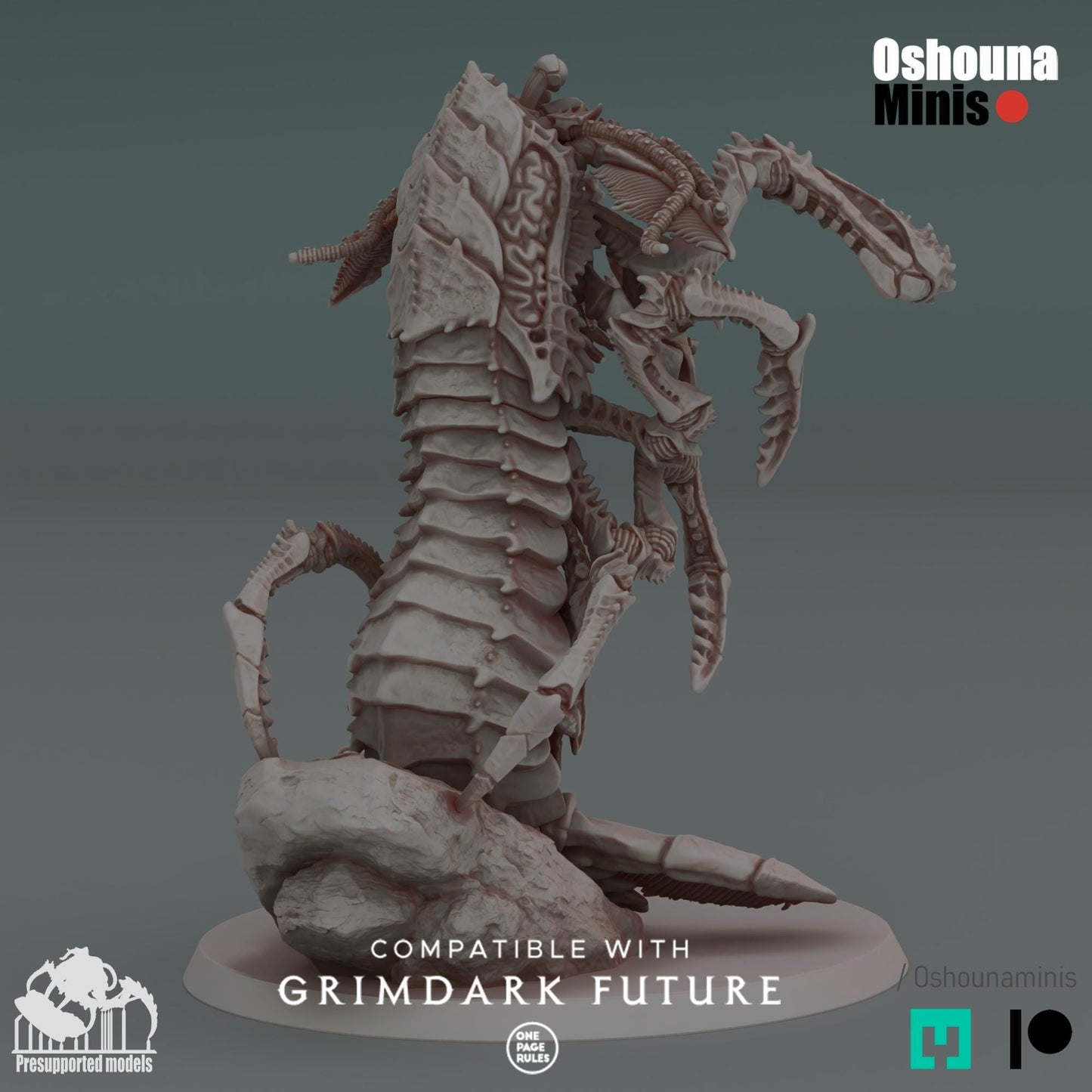 Great Leviathan - Miniature - Deep Hive - 100mm Base - for Tabletop Wargaming | New March 25' Release by Oshounaminis | GrimDark OPR SciFi