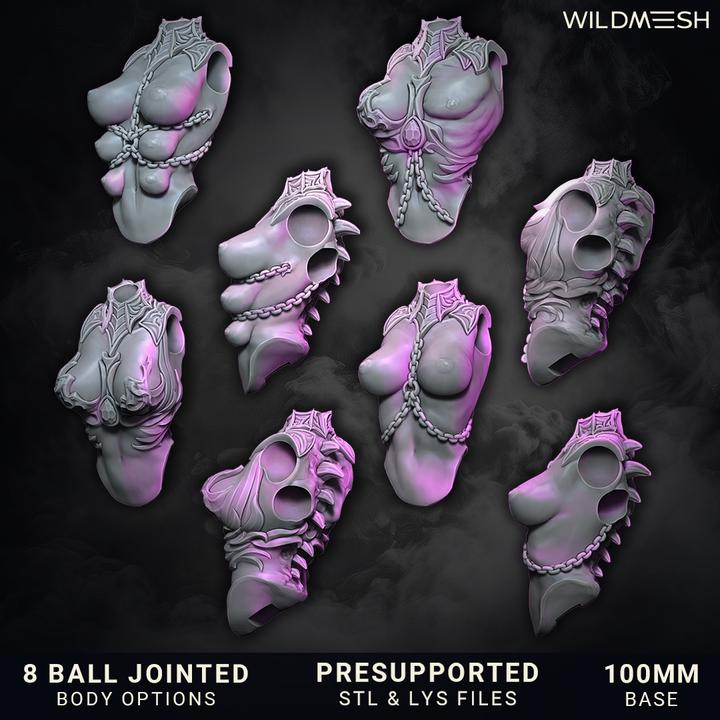 Chaos Demon Succubus of Excess Bride of Silence 100mm New Ball point Version Miniatures Wildmesh  Tabletop Wargaming for Grimdark OPR Sci-fi