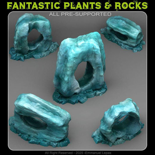 Ice Hole Rocks Wargaming Scatter Terrain Objectives | Fantastic Plants and Rocks | PathFinder | Mini | Dungeons and Dragons | Fantasy