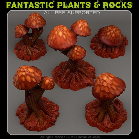 Giant Mushrooms Wargaming Terrain Objectives | Fantastic Plants and Rocks | PathFinder | Mini | Dungeons and Dragons | Fantasy | RPG